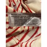 ZARA Long Sleeve Stripe Knit Boat Neck Lightweight Sweater Top S Red Cream #3280 Photo 7