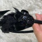 Black Feather Rhinestone Jewel Headband Halloween Dance Costume Photo 0