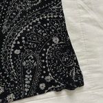 Y2K paper tag vintage Black velour & glitter paisley print square scoop neck top Size L Photo 1