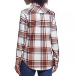 Weatherproof  Vintage Comfort Stretch Flannel Button-Up Shirt Rust Plaid Size S Photo 5
