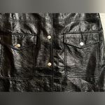 Anthropologie Maeve Crinkled Faux Leather Car Coat black NWOT Photo 8