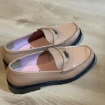 Free People Liv Penny Loafer 10 Camel Shoes Slip On Chunky Heel Square Toe Photo 3