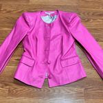 Veronica Beard bubblegum pink retro Louisa Leather Jacket size 4 / small Photo 12