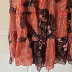 Ulla Johnson Akira Metallic Shibori Silk Printed Midi Dress Coral Pink Size 6 Photo 9
