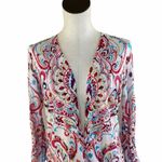 Chico's NWOT Chico’s Multi-Colored Printed Ruched-Sleeve Cardigan Photo 7