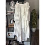 Amur Ophelia Pleated Taffeta Maxi Skirt White Womens Size 10 Photo 6