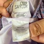 Saylor One Shoulder Janice Top Floral Purple Ruffles Chiffon Fabric Blouse Small Photo 6