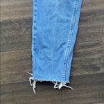 We The Free  Distressed Straight Leg High Rise Jeans Womens Sz 28 Blue Button Fly Photo 5