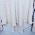 American Eagle  Cream Soft & Sexy Plush Waffle Knit V-neck Loungewear Top Size‎ L Photo 4