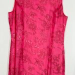 SPENSER JEREMY Pink Floral Print Silk Maxi Dress Sheath Evening Formal Size 12 Photo 2