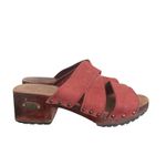 Candie's  Wood Platform Chunky Block Heel Sandals Womens‎ 6 Slides Lug BOHO Hippie Photo 1