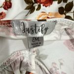 Justify Floral White Dress with Red and Pink Roses M Photo 4