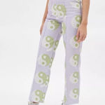 Lisa Says Gah LSG Jean UO Exclusive Printed Robyn Yin Yang Floral Peace Lavender Retro 25 NWT Photo 0