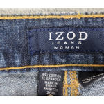 IZOD  Jeans Womens 24W 32" Inseam Stretch Bootcut Straight Leg Zip Fly Dark Wash Photo 2