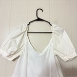 Maeve Anthropologie White  Puff-Sleeve Sweetheart Top Size L NWT (READ) Photo 10