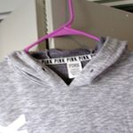 PINK - Victoria's Secret  cropped love pink" hoodie pullover sweater in gray and white size small. Photo 3