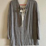 Garage  Grey Sweater Tie in Back Sweater Photo 0