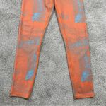 Zyia  Active Orange Blue Weave Light 7/8 Leggings High Waisted Workout Size M Photo 5