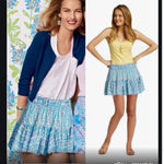 Lilly Pulitzer  Ricky Multi Clam Jam Tiered ruffled  Pull on skirt spring M $89 Photo 1