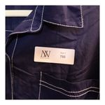 Mossimo Denim #766 Mossimo Women's Large Blue White Piping Stitching Dress Photo 5