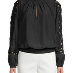 Ramy Brook  Brittany Lace Cutout Black Top NWT Photo 0