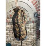 Jacket windbreaker floral mustard rust green 1980s Yellow Size XL Photo 2