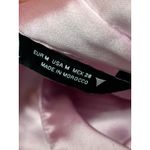 ZARA Pink Satin Ruched Draped Collared Long Sleeve Mini Wrap Shirt Dress Size M Photo 2