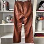 Rag and Bone  Brown Casey Faux Leather Flared Ankle Pants Photo 5