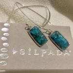 Silpada  OASIS Sterling Silver 925 Turquoise Drop Earrings NIB HTF Photo 1