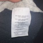 J Crew cream & black wool blend high low elevated basic sweater Black Photo 3