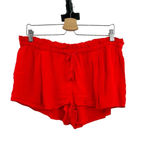 Aritzia Wilfred Montrouge Flowy Crepe Shorts Red Size Large Photo 1