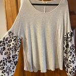 Entro Leopard Print Ballon Sleeve Top Photo 0