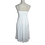 ASTR the Label White Linen Ferreira Smocked Gauze Midi Dress Medium Cottagecore Photo 3