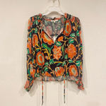 NWT Love the Label Irena Navy Blouse Size Small Blue Photo 1