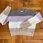 Hollister Co. Women's Grey and Purple Jumper - Size XS Photo 0