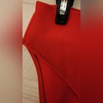 Good American Matte Good Waist Bright Poppy Red Bikini Bottom Size Small Photo 7