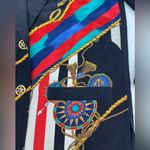 Vintage 80s Carole Little Women’s 4 Nautical Blazer Art To Wear Seaside Coastal Black Photo 4