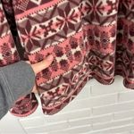 D&Co. Pink Snowflake Patterned Fleece Quarter Zip Pullover Size M Size M Photo 3