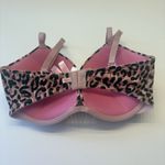 Victoria's Secret PINK Wear Everywhere Super Pushup Bra 32DD Pink Leopard NEW Photo 6
