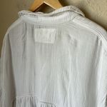 We The Free  gauzy white slouchy oversized shirt Photo 8