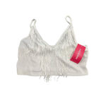 SheIn ICON Top Womens Size L White Fringe Trim Cami Tank Crop Top Summer Casual Photo 1