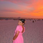 Pink Puff Sleeve Dress Size M Photo 4