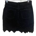 H&M  black denim size 6 eyelet detail hem. Photo 0