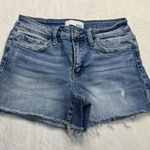 Vervet  Blue Jean Shorts with Raw Hem and Distressed Look Photo 0