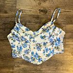 Cute White and blue floral top 🤍💙 Size M Photo 0