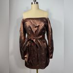 Michael Costello New!  x REVOLVE Hadley Mini Dress in Bronze Sz Small‎ $238 Photo 3