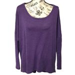 Uget MEDIUM Oversized Long Batwing Sleeve Pullover Round Neck Knit Top Purple Photo 17