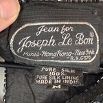 Jean for Joseph Le Bon Top Womens M Black Paisley 100% Silk Sequin Vintage Artsy Size M Photo 5