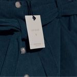 NWT Paperbag High Waist Button Front Corduroy Mini Skirt with Belt Photo 3