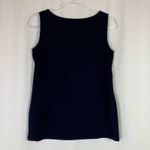 Talbots  | Navy Weekend Tank Stretch Scoop Neck Cotton Spandex Womens Large Photo 3
